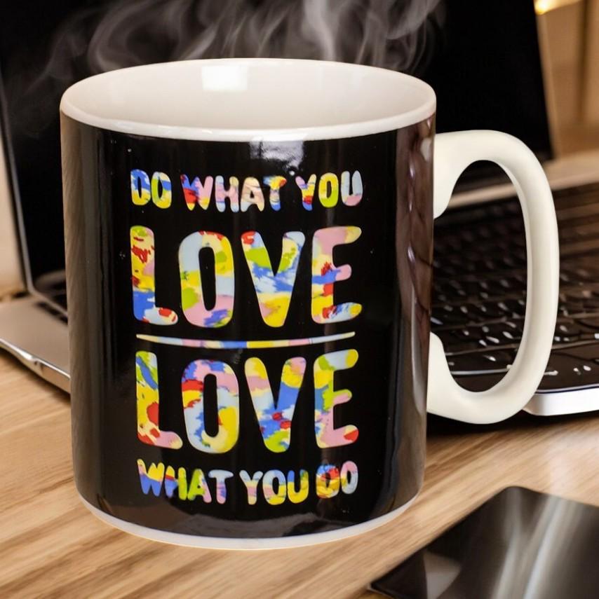 Кружка керамическая "Do what you love" 1 л Черный