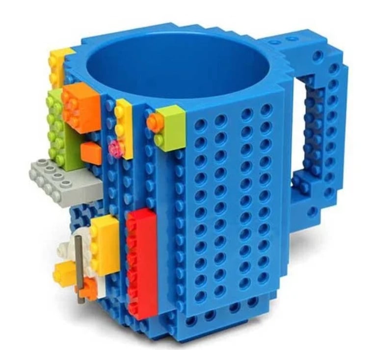 Чашка-конструктор SUNROZ в стиле "Lego" Синий SUN3776