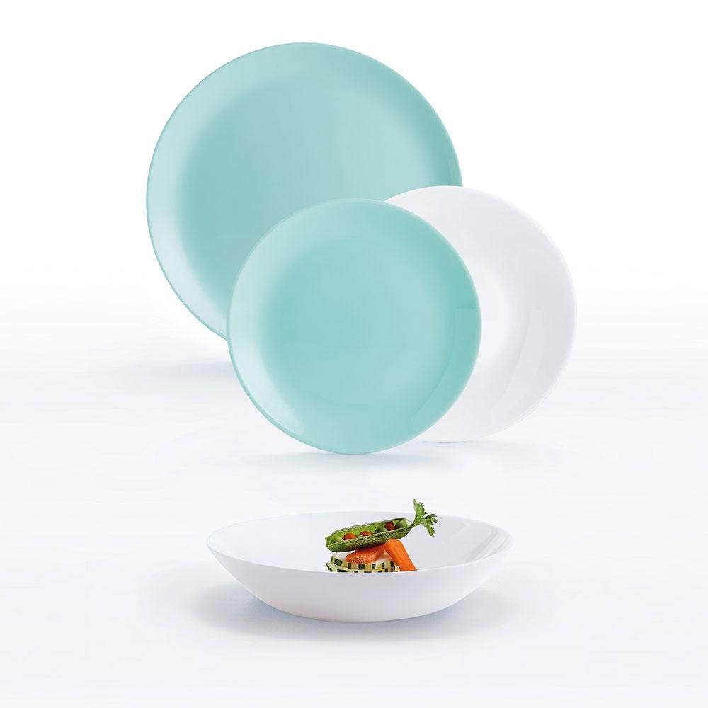 Сервиз Luminarc DIWALI LIGHT TURQUOISE & WHITE 18 шт. (UG-P5912) Сервиз Luminarc DIWALI LIGHT TURQUOISE & WHITE 18 шт. (UG-P5912)