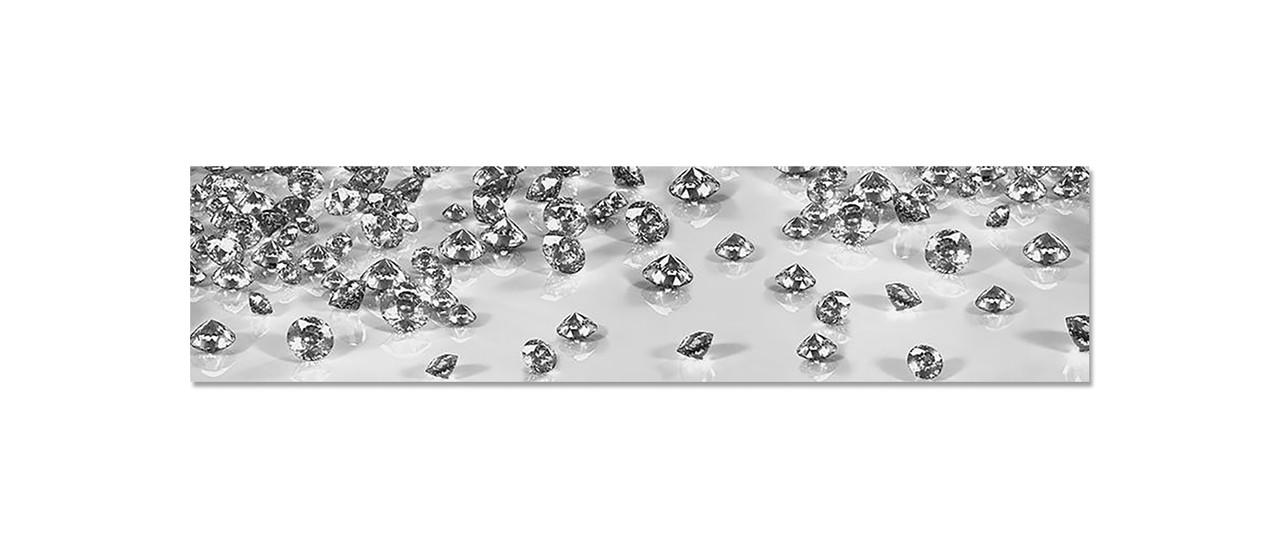 Кухонный фартук Алмазы из самоклеющейся виниловой пленки 60х250 см Серый Кухонный фартук Алмазы из самоклеющейся виниловой пленки 60х250 см Серый