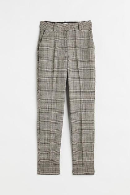 Брюки H&M у клітинку р. 34 Чорний (0751471П)