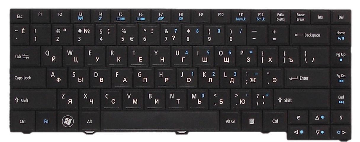 Клавиатура для ноутбука Acer TravelMate 4750 Black