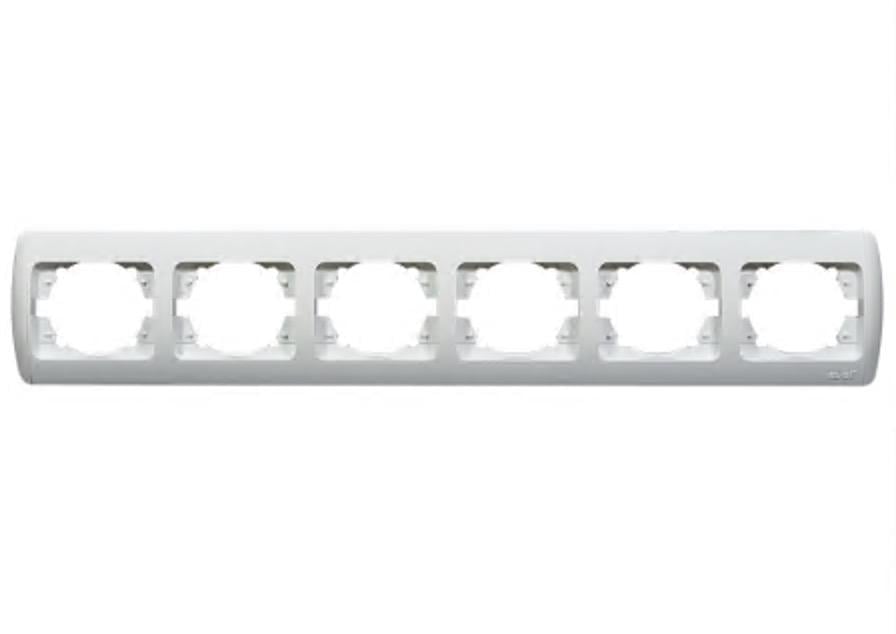 Рамка шестиместная горизонтальная EL-BI Zirve Fixline Белый (00000000300)