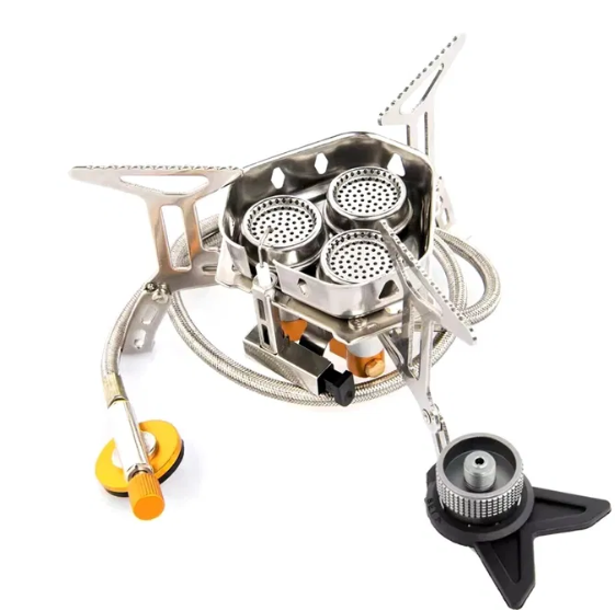 Плитка газова туристична 3 пальника с перехідником та футляром (28186769)