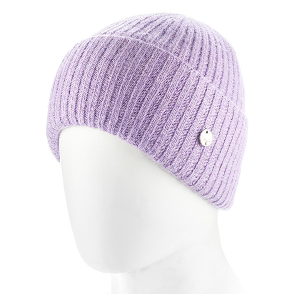 Шапка женская ангоровая зимняя Atrics WH895 в широкий рубчик с двойным отворотом утепленная флисом Лавандовый - фото 1 Шапка женская ангоровая зимняя Atrics WH895 в широкий рубчик с двойным отворотом утепленная флисом Лавандовый - фото 1