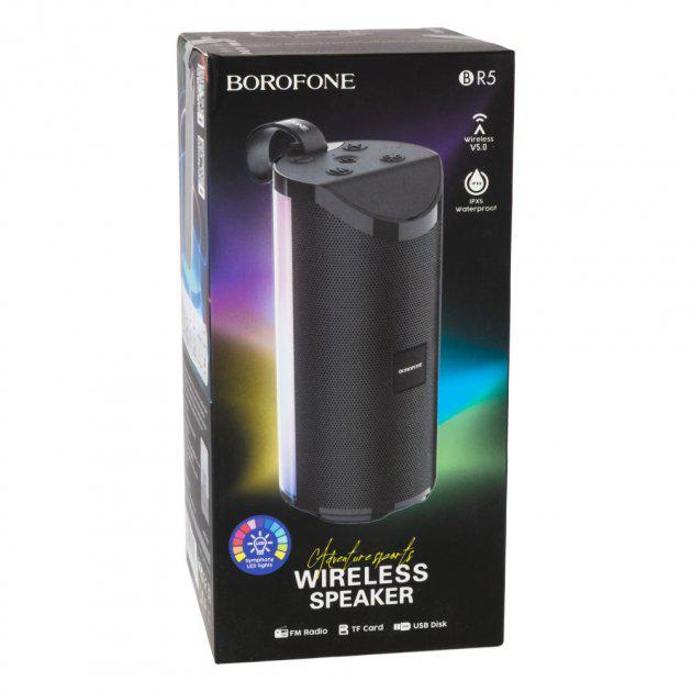 Портативна Bluetooth колонка BR5 Borofone Black - фото 3