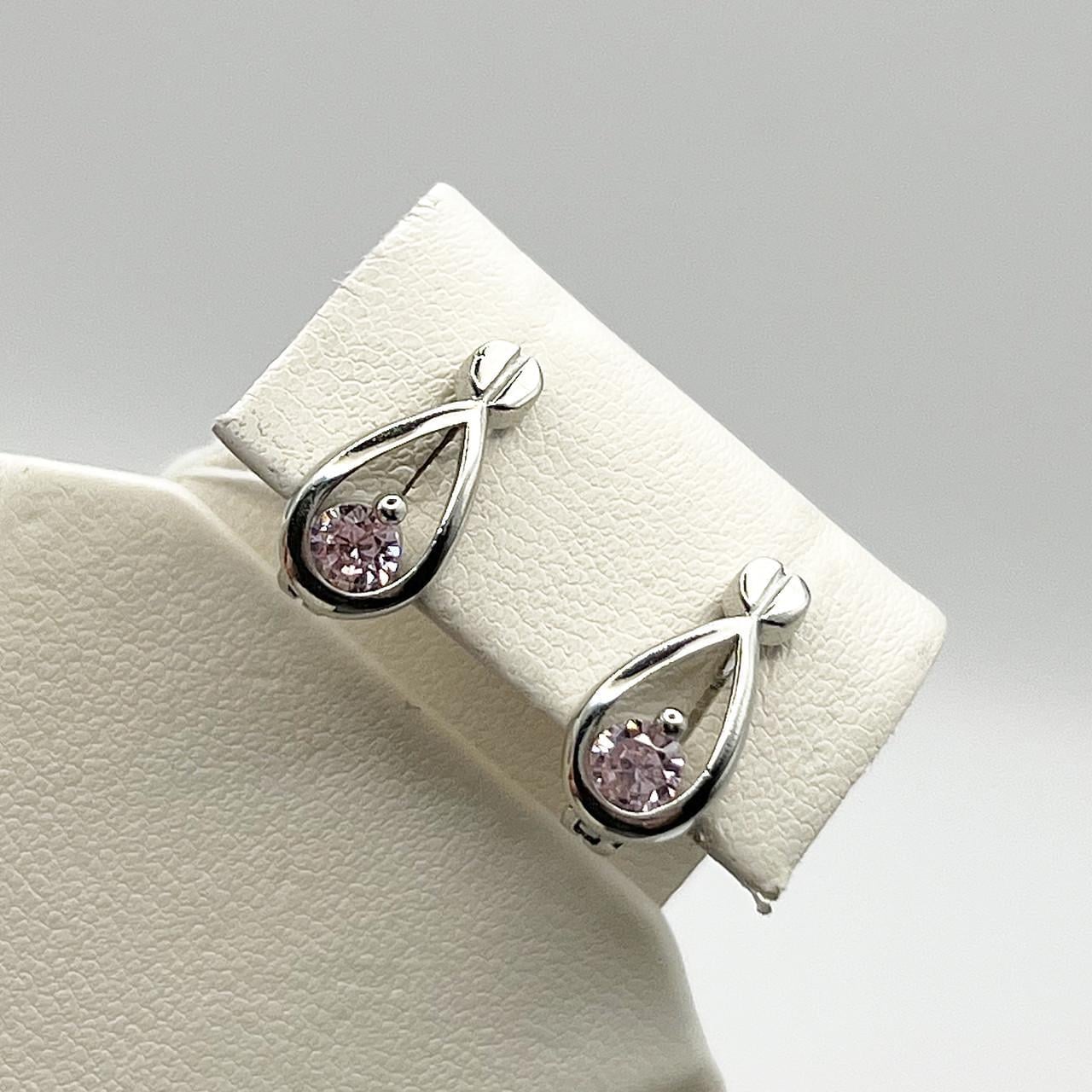 Серебряные серьги с кубическим цирконием 3,53 г (2489151592)