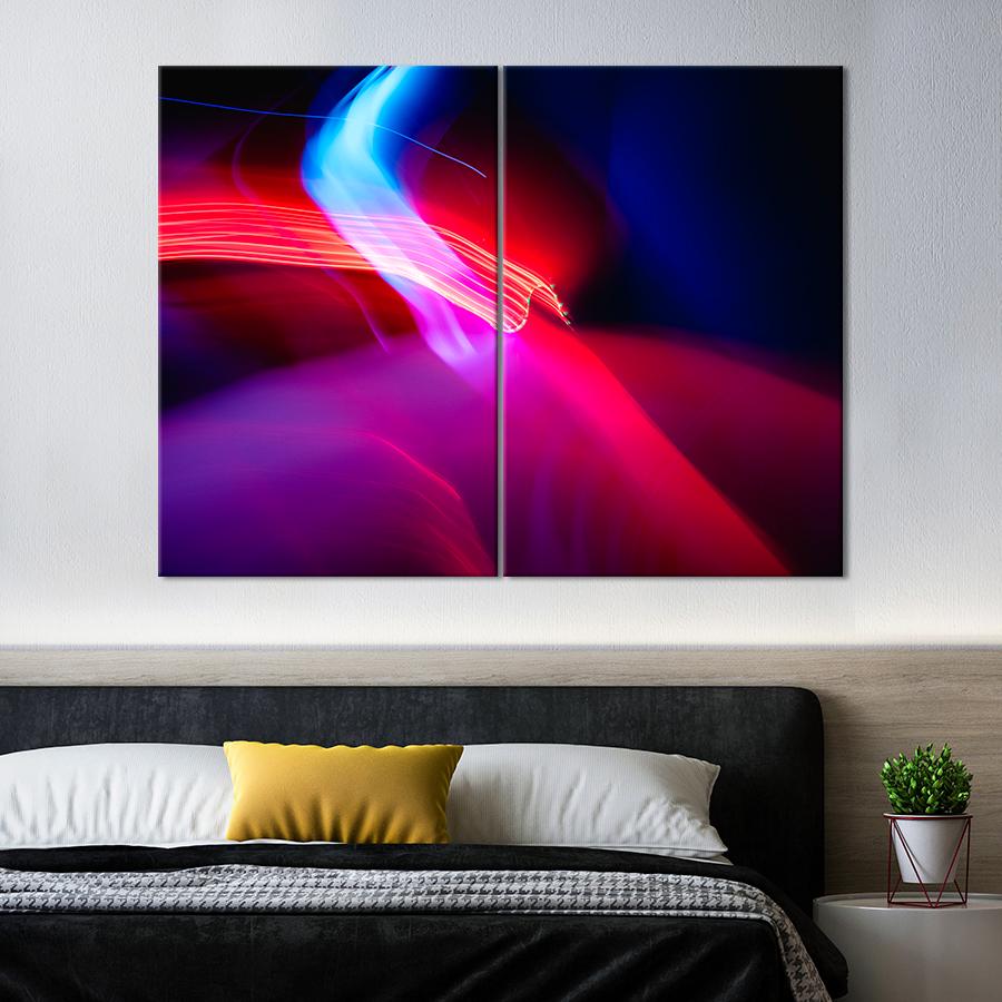 Картина Лазерное абстрактное свечение 71x51 см (A884-2)