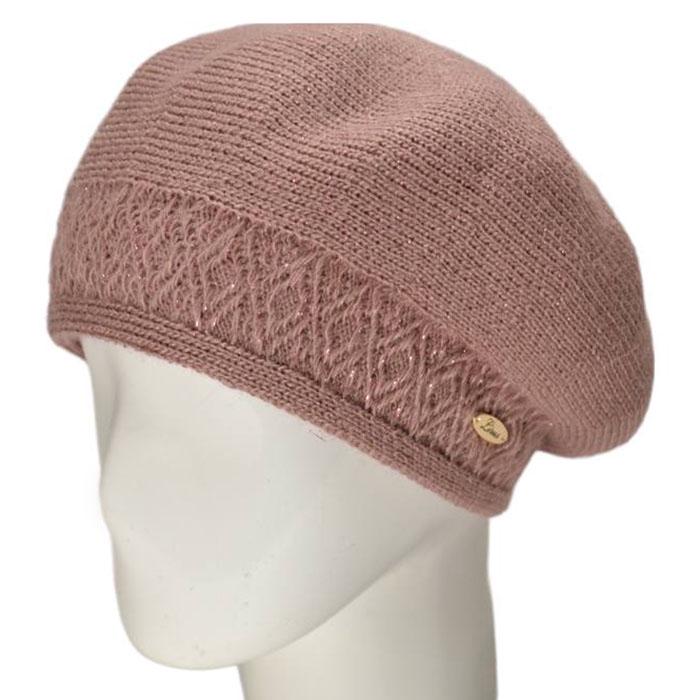 Берет женский Lirus Рина двойной полушерстяной Светло-пудровый (111685)
