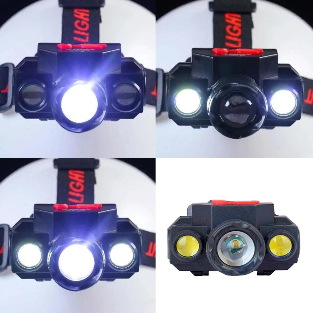 Фонарик налобный светодиодный КХ-1805 аккумуляторный Черный/Красный (1009089-Black) - фото 6