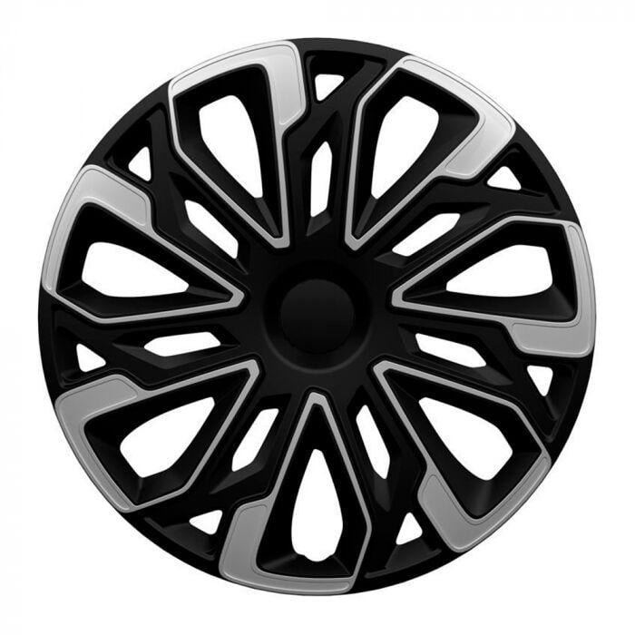 Ковпаки для коліс 4 Racing Estoril R13 4 шт. Silver/Black - фото 1