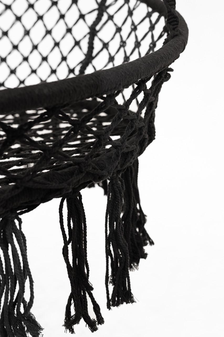 Кресло-качеля подвесное плетеное круглое WCG с мягкой подушкой 140 см Черный (QNSW11BL) - фото 8 Кресло-качеля подвесное плетеное круглое WCG с мягкой подушкой 140 см Черный (QNSW11BL) - фото 8