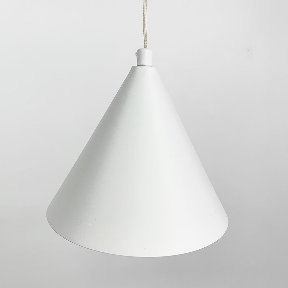 Люстра видовжена LED з 2 конусними плафонами 120 см Білий (MJ 114 WT) - фото 9