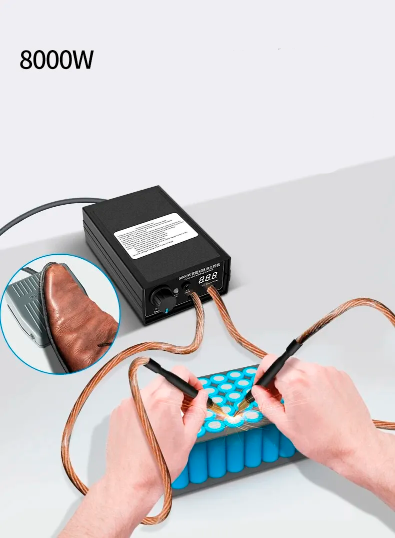 Апарат точкового зварювання акумуляторний 18650 8000W (2271993756) - фото 3 Апарат точкового зварювання акумуляторний 18650 8000W (2271993756) - фото 3