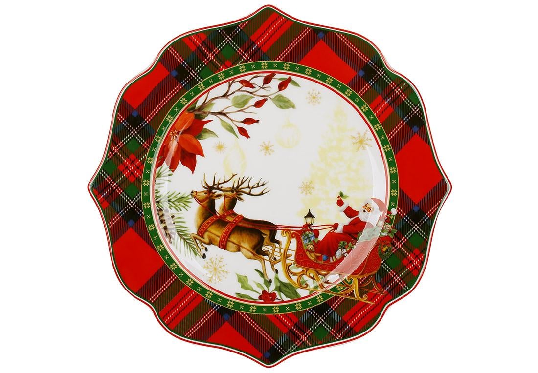 Тарелка фарфоровая BonaDi Christmas Story D 21х1,3 см (149-032)