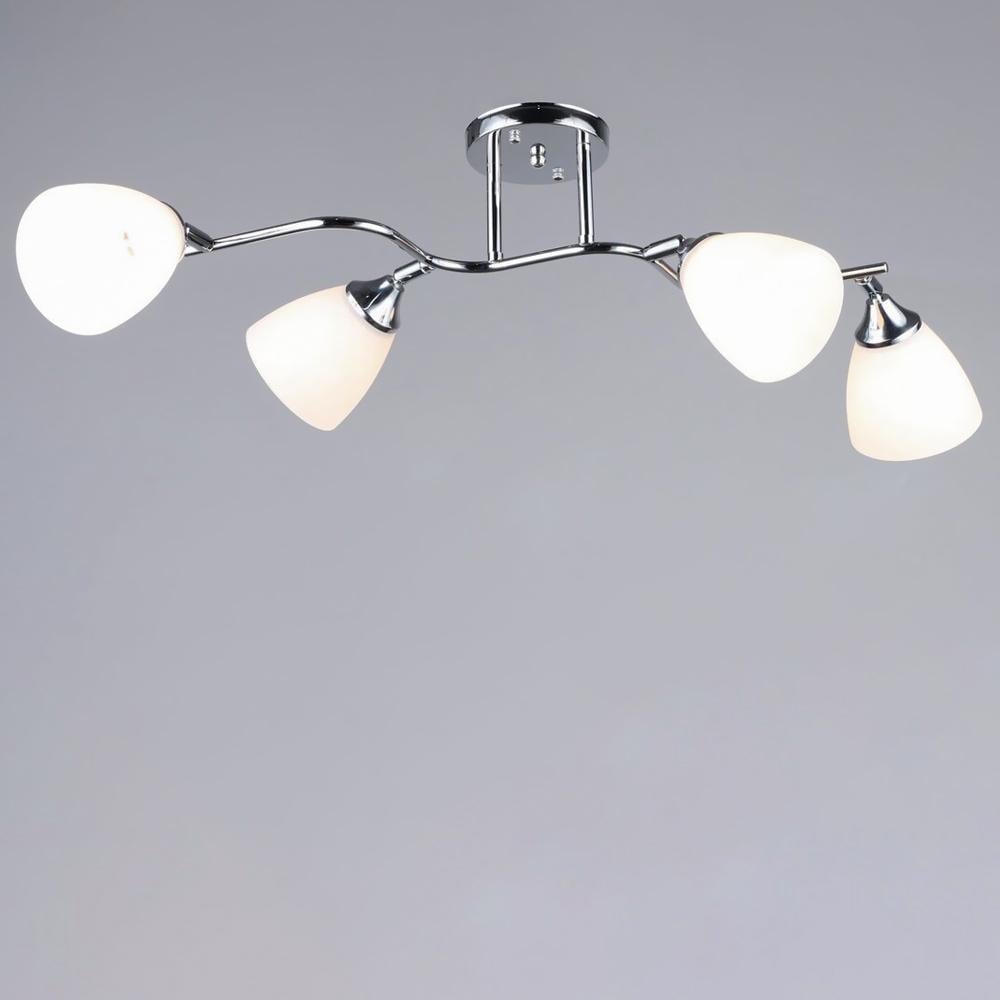 Люстра стельова Light House SRS-20314/4 плафони білі Хром