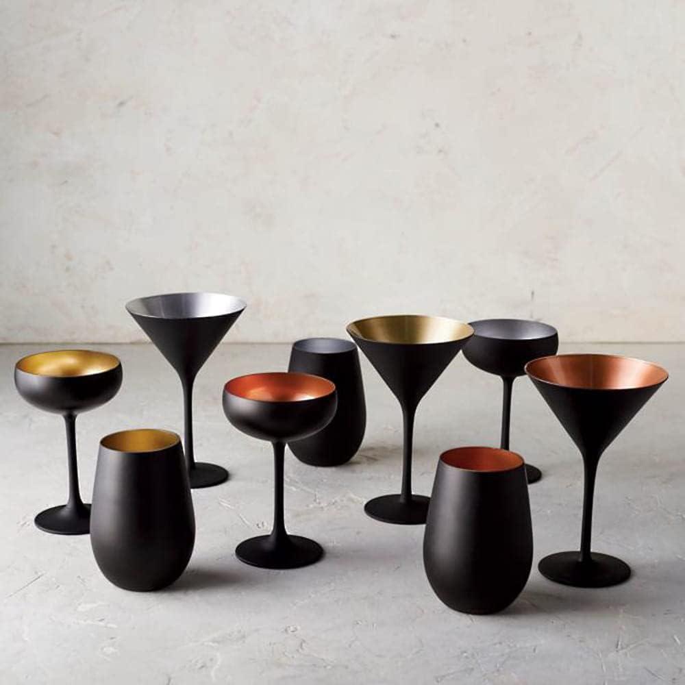 Набор бокалов для мартини Stölzle Lausitz Elements Gold 240 мл 6 шт. Черный (1409225-1) - фото 3 Набор бокалов для мартини Stölzle Lausitz Elements Gold 240 мл 6 шт. Черный (1409225-1) - фото 3