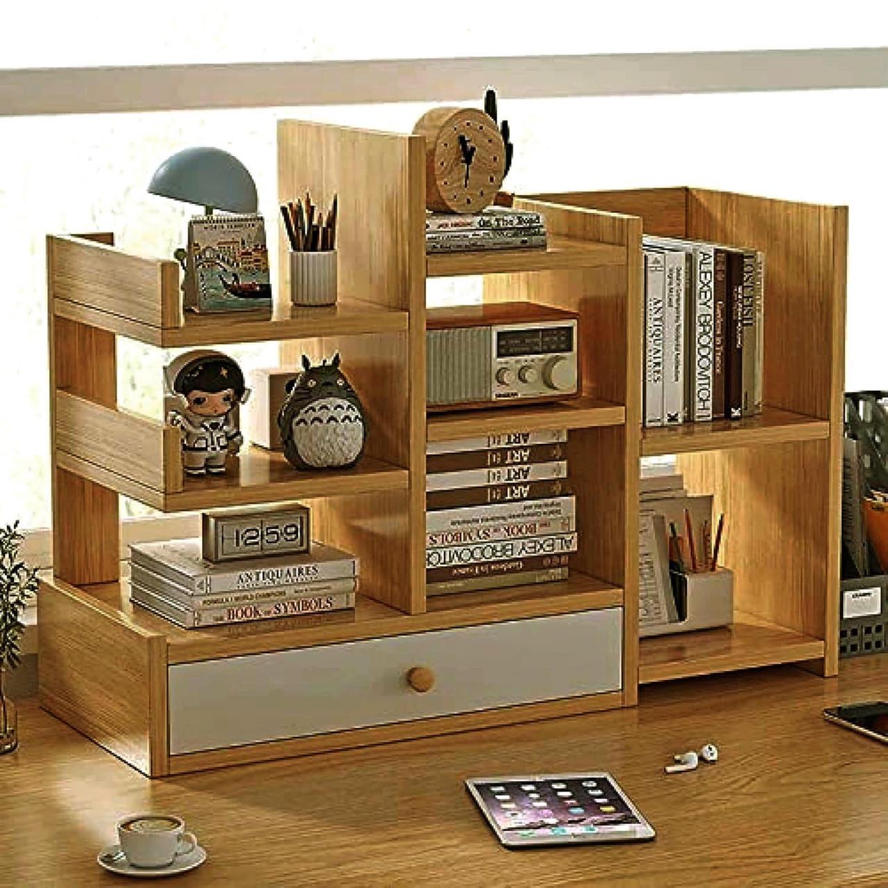 Полка-надстройка настольная из дерева Дольчета тектона-зефир (АКД-02062420)