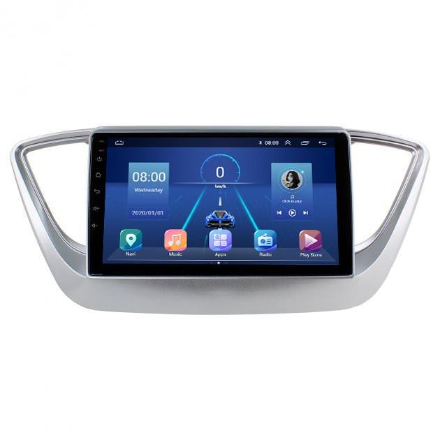 Автомагнитола штатная Lesko для Hyundai Accent V 2017-н.в. 9" 6/128Gb 4G Wi-Fi GPS Top MOB