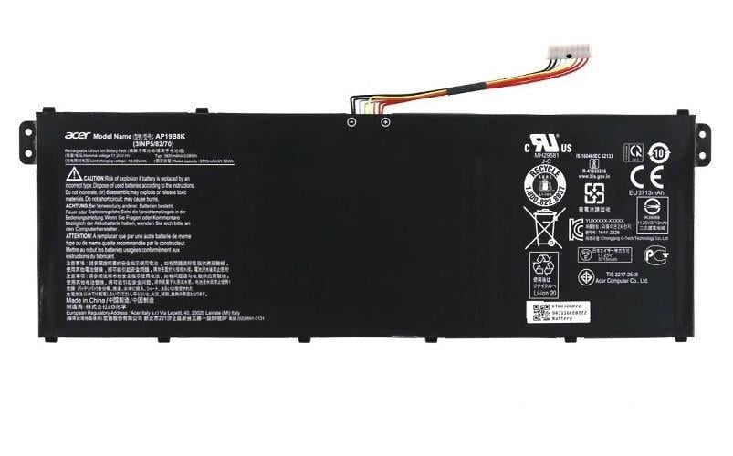 Аккумулятор ноутбука Acer Aspire 7 A715-42/A715-42G/AP19B8K/11/25 V/3831 mAh/43/08Wh