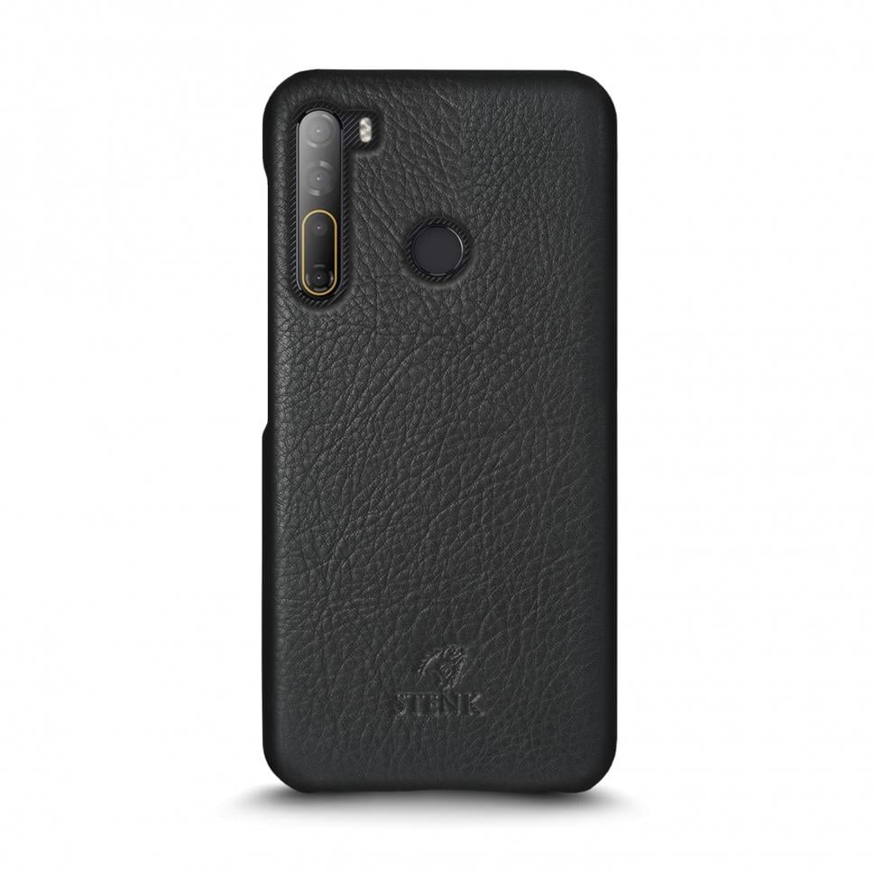 Кожаная накладка Stenk Cover для HTC Desire 20 Pro Черная (69246)