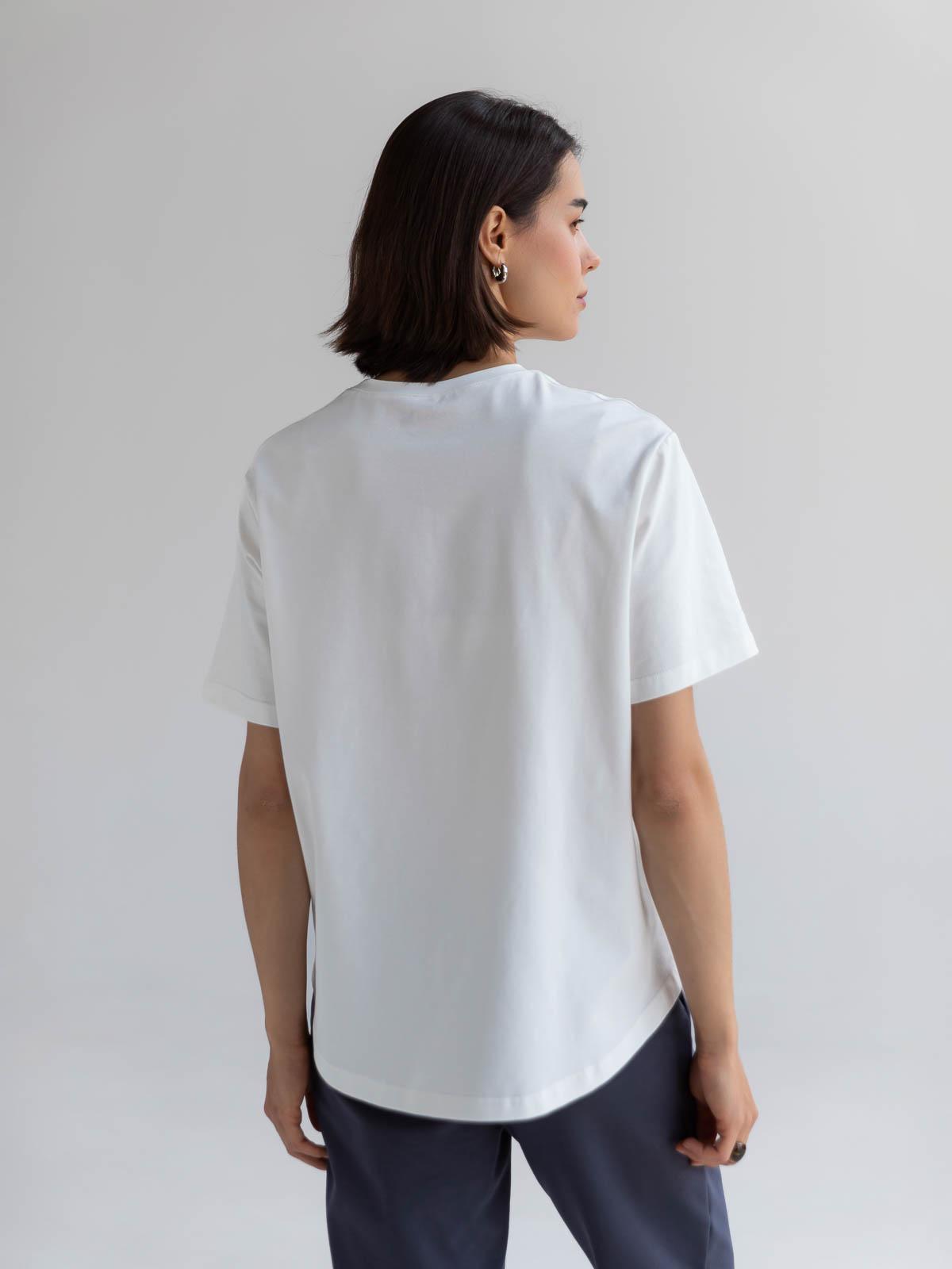 Футболка жіноча вільна FROMUS S Білий (2642-17) - фото 6 Футболка жіноча вільна FROMUS S Білий (2642-17) - фото 6