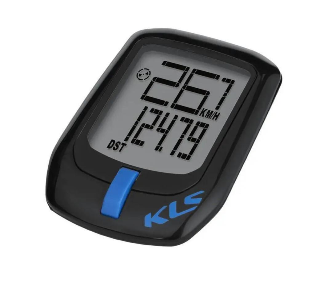 Велокомпьютер проводной KLS Direct 6 функций Черный/Синий