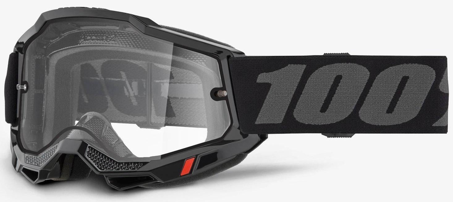Мотоокуляри 100% ACCURI 2 Enduro Goggle Black/Clear Dual Lens (34614)