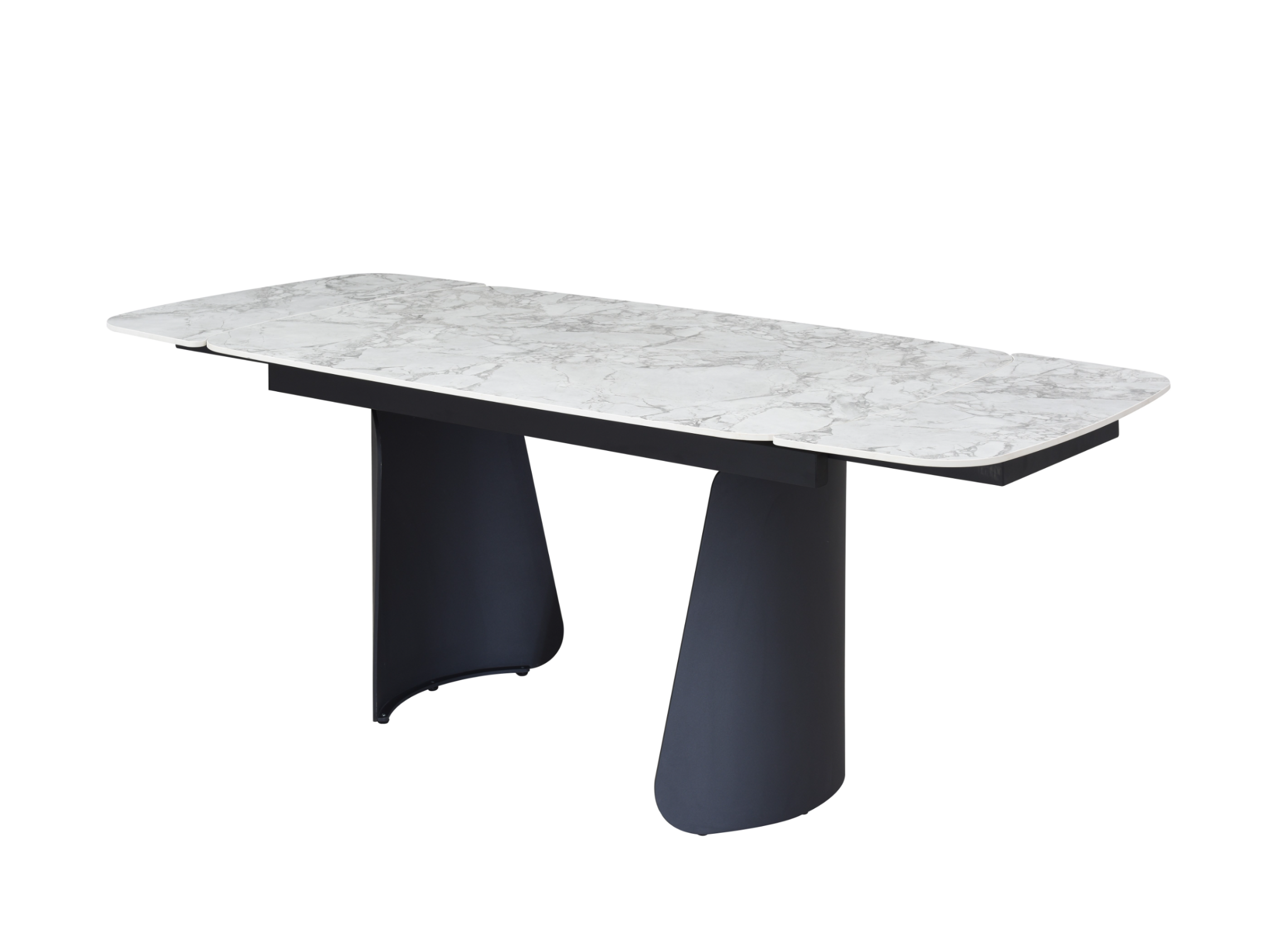 Обідній стіл розсувний Vetro Mebel Нардо 1400/2000х900x760 мм Клауді грей/Чорний TМL-1270) - фото 14