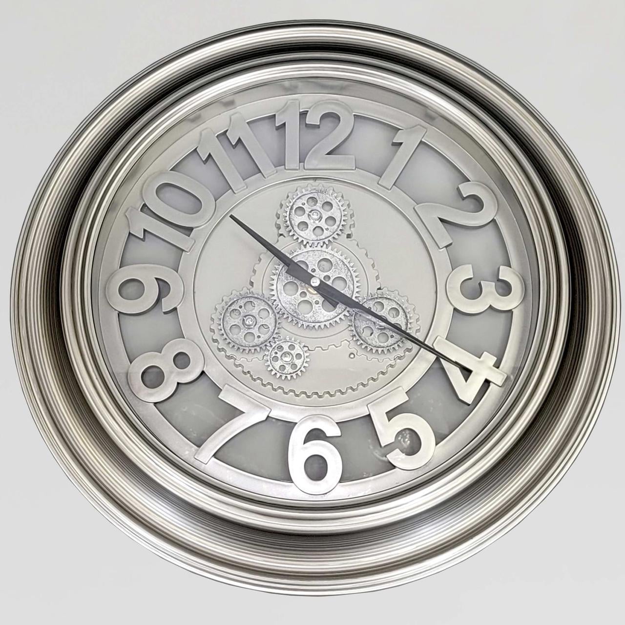 Годинник настінний безшумний OV-0053 50,7 см з відкритим механізмом шестернями/колещатками під старину (2861666948)