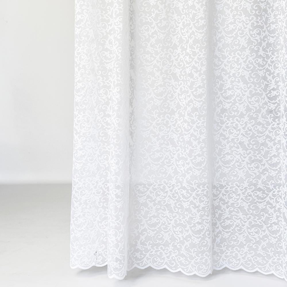 Тканина тюль жакард Мальва 285 см 72 гр/м2 V-beyaz