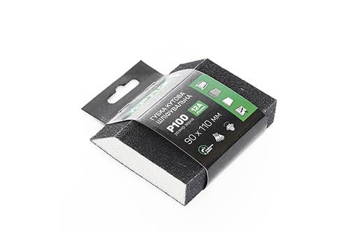 Губка абразивная Apro четырехсторонняя угловая P100