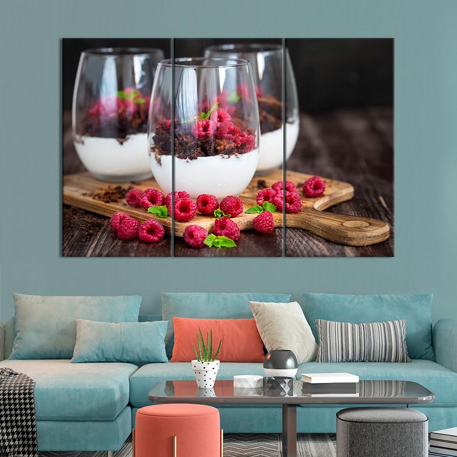Настенний декор Необычный десерт чизкейк в стакане 78x48 см (A357-3)