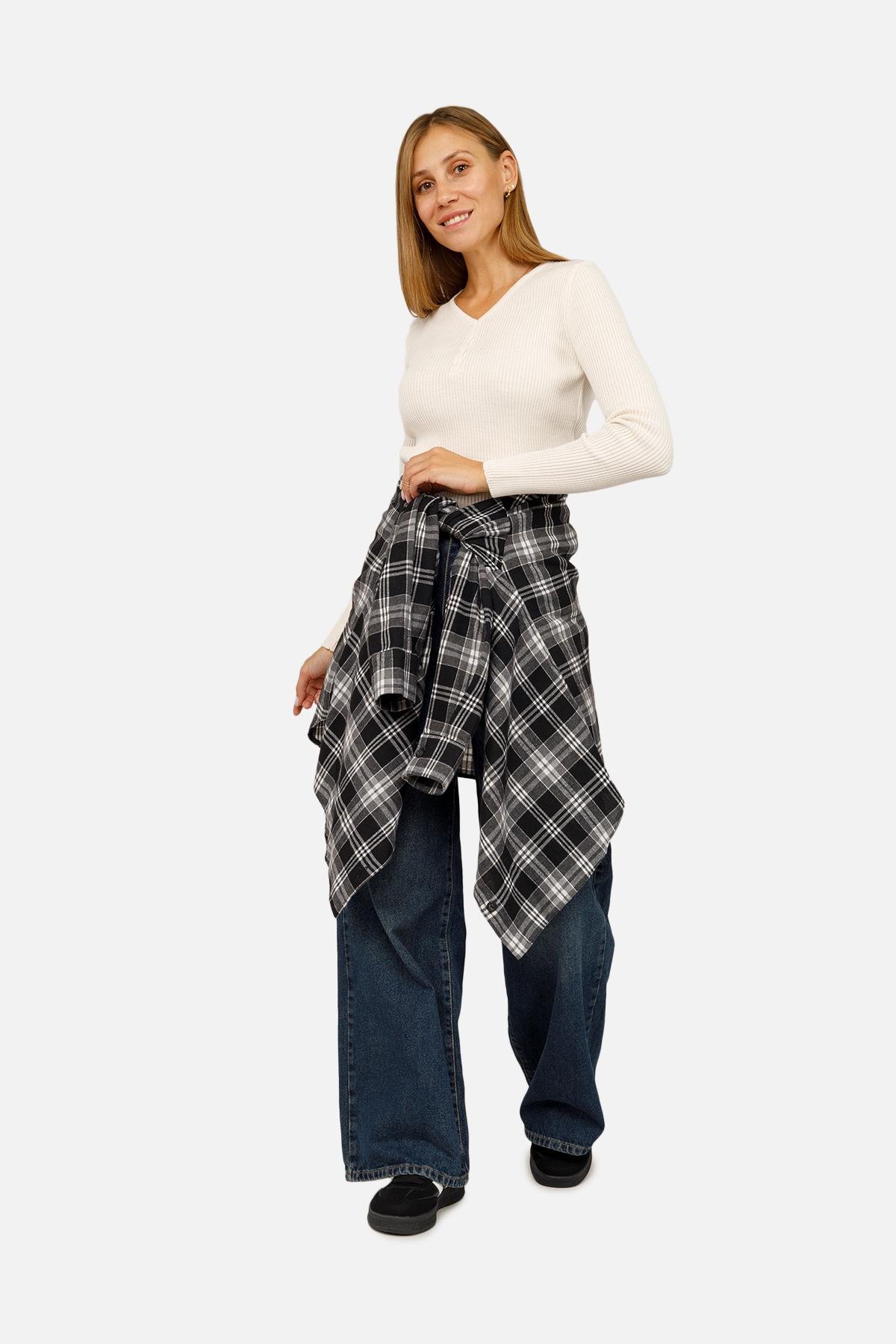 Пуловер жіночий р. 46 Молочний (SKT001022476) - фото 4