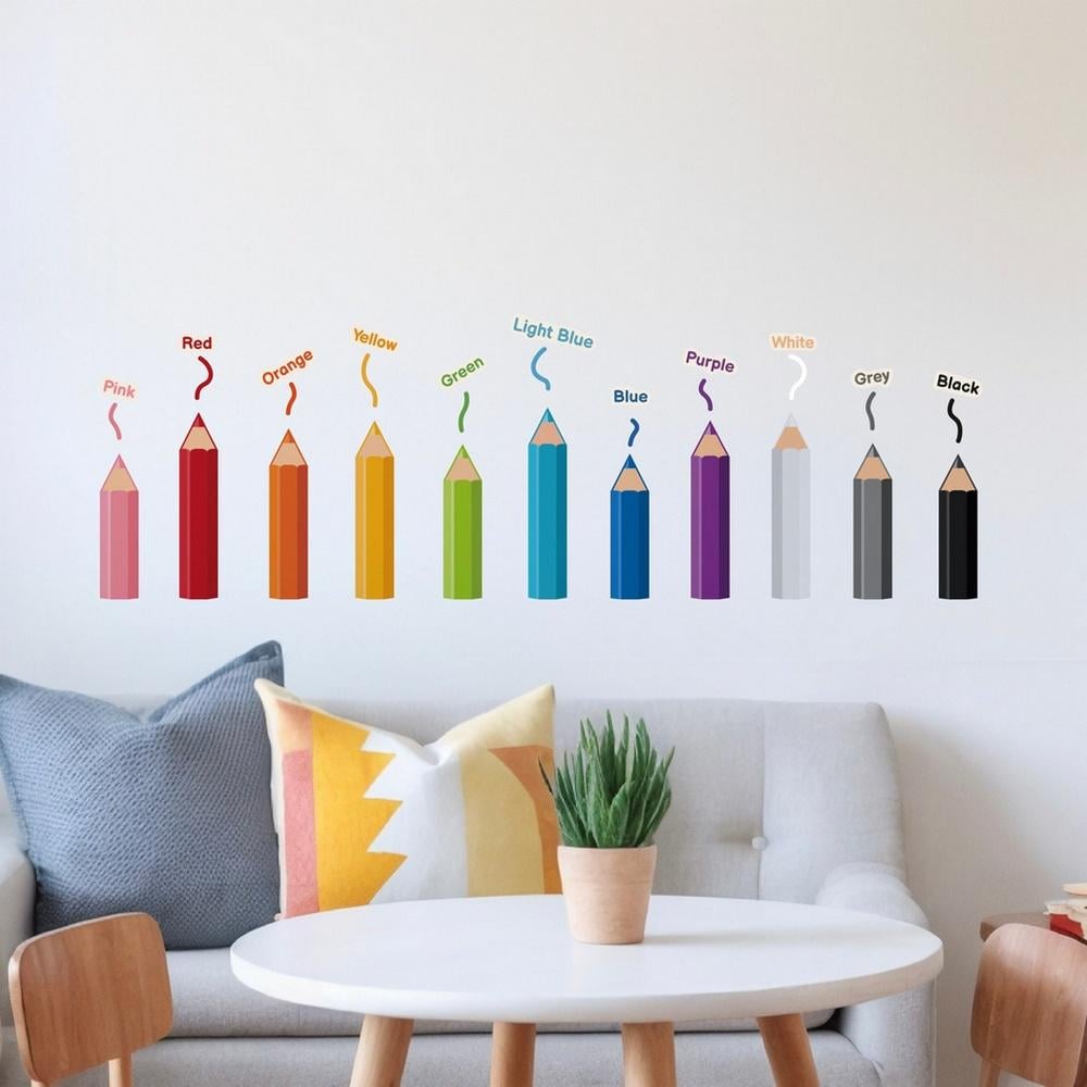 Наклейки на стену LIPKO Цвета на английском 29х120 см (802)
