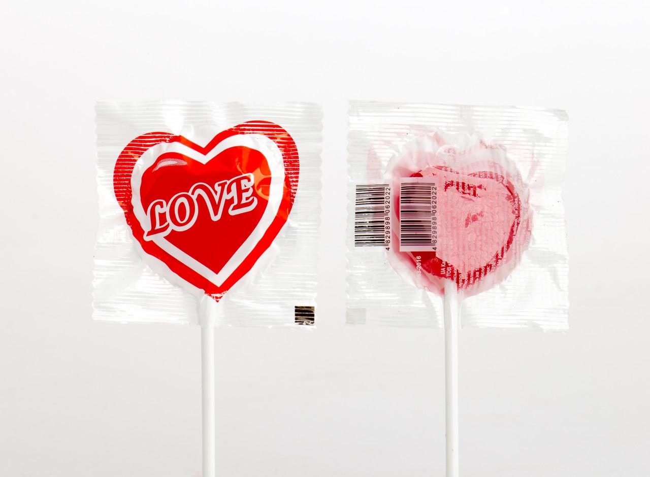 Льодяники на паличці ROKS Сердечко 8,5 г 130 шт. 1,1 кг (620) - фото 2 Льодяники на паличці ROKS Сердечко 8,5 г 130 шт. 1,1 кг (620) - фото 2