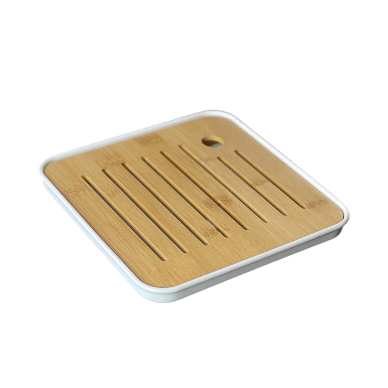 Таця-чабань для чайної церемонії Лілінг 20,4х20,4х3,5 см Білий (OS-TT2519-1) Таця-чабань для чайної церемонії Лілінг 20,4х20,4х3,5 см Білий (OS-TT2519-1)