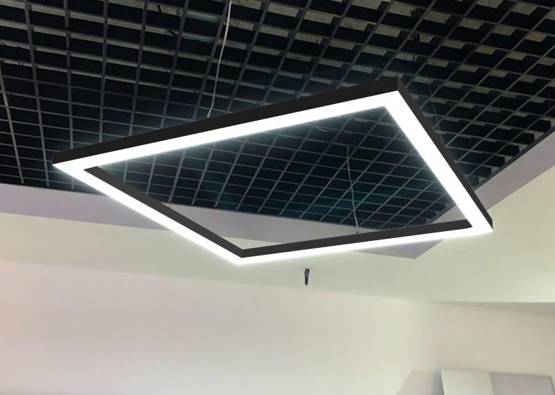 Подвесной светильник светодиодный LEDUA Квадра квадратный черный корпус/два драйвера 110-240V 350W 17300 Lm 4000К 1000х1000 мм (25344273) - фото 2 Подвесной светильник светодиодный LEDUA Квадра квадратный черный корпус/два драйвера 110-240V 350W 17300 Lm 4000К 1000х1000 мм (25344273) - фото 2