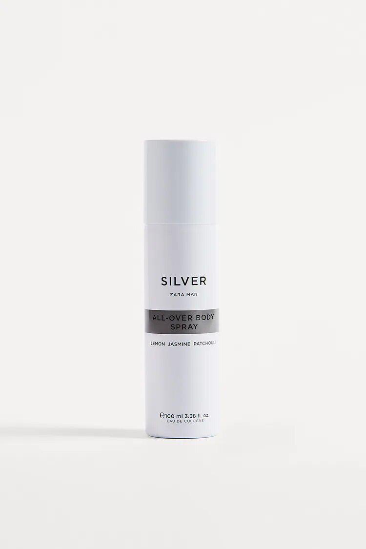 Спрей для мужчин Zara Silver All-over Body Spray 100 мл S0812 (P-6910806231194)