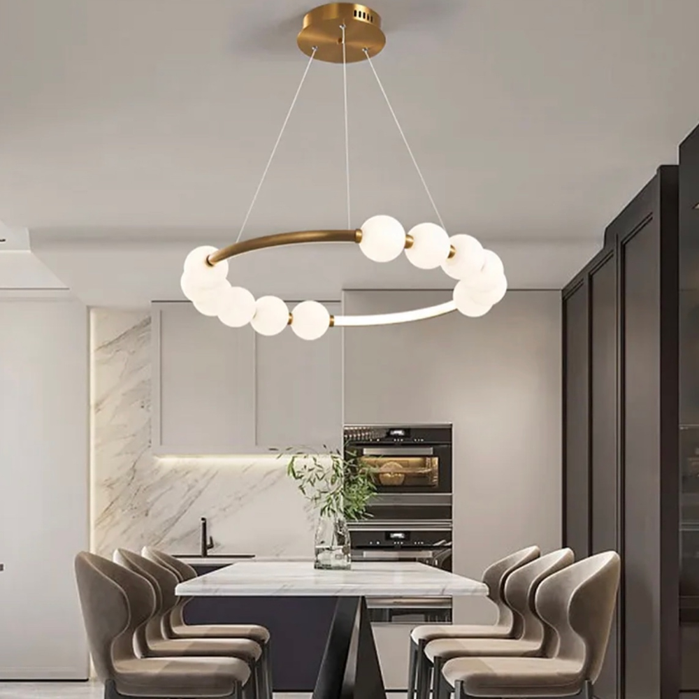 Люстра nordic Pearl на 3 режима 60 см Латунь (902-600 AB)