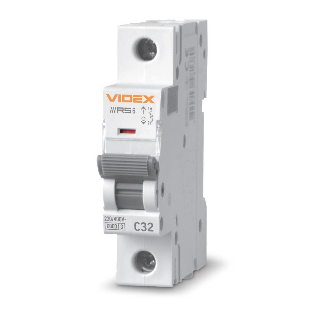 Автоматический выключатель Videx Resist RS6 1п 32А 6кА С (11950)