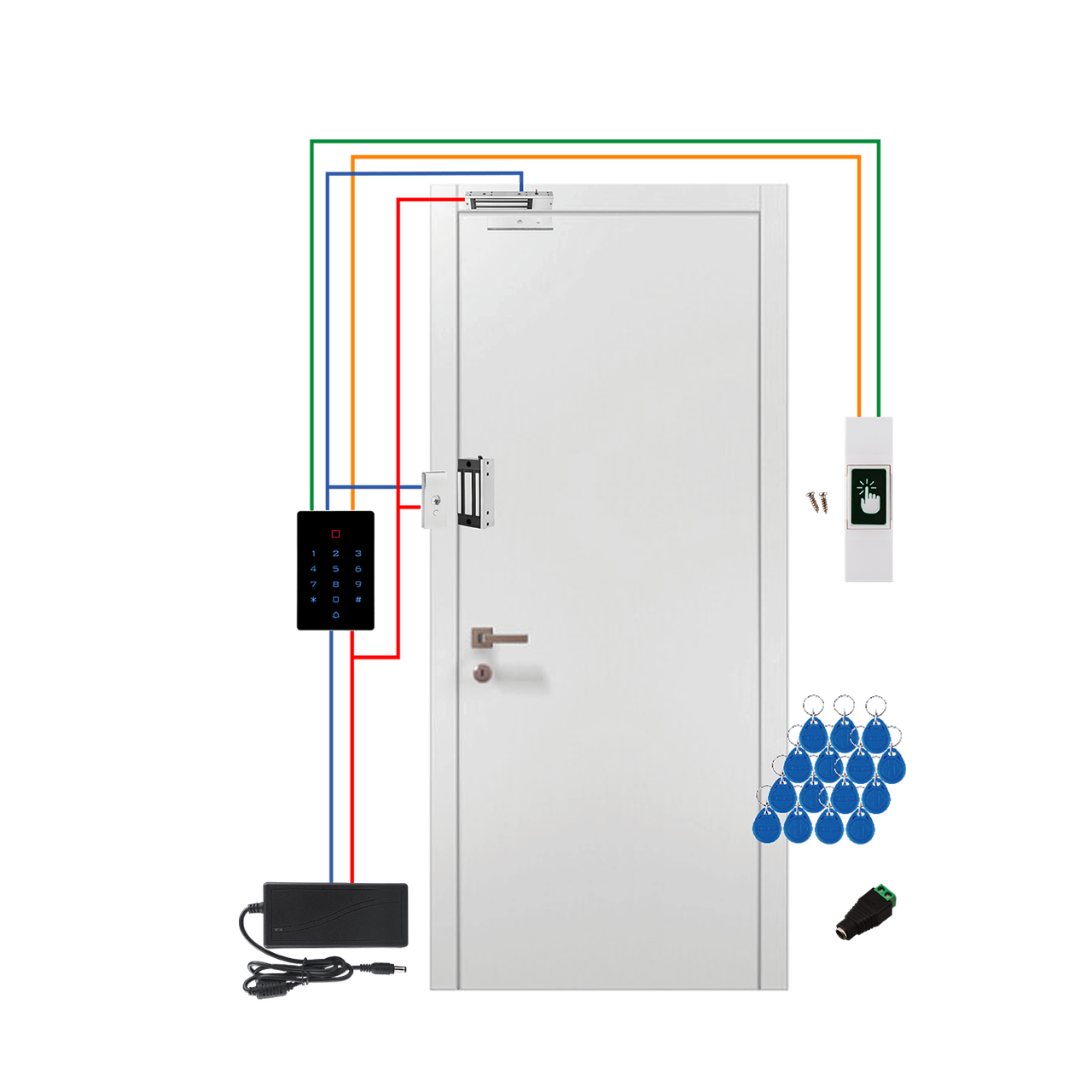 Комплект СКУД для тяжелой металлической двери с двумя замками GreenVision GV-505 Wi-Fi Комплект СКУД для тяжелой металлической двери с двумя замками GreenVision GV-505 Wi-Fi