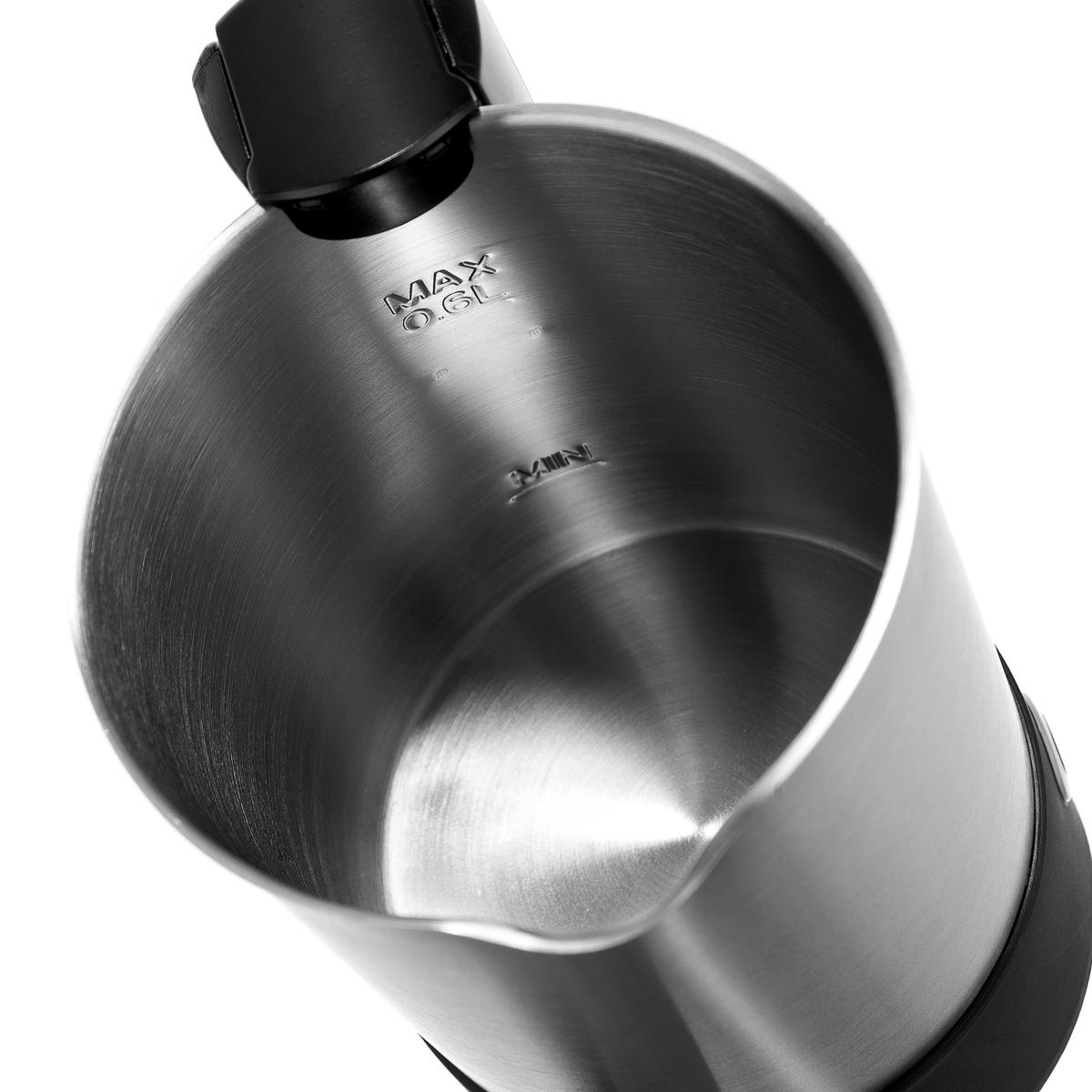 Електрочайник First FA-5425-4 нержавіюча сталь 0,6 л 1000 Вт Чорний (28916228) - фото 6