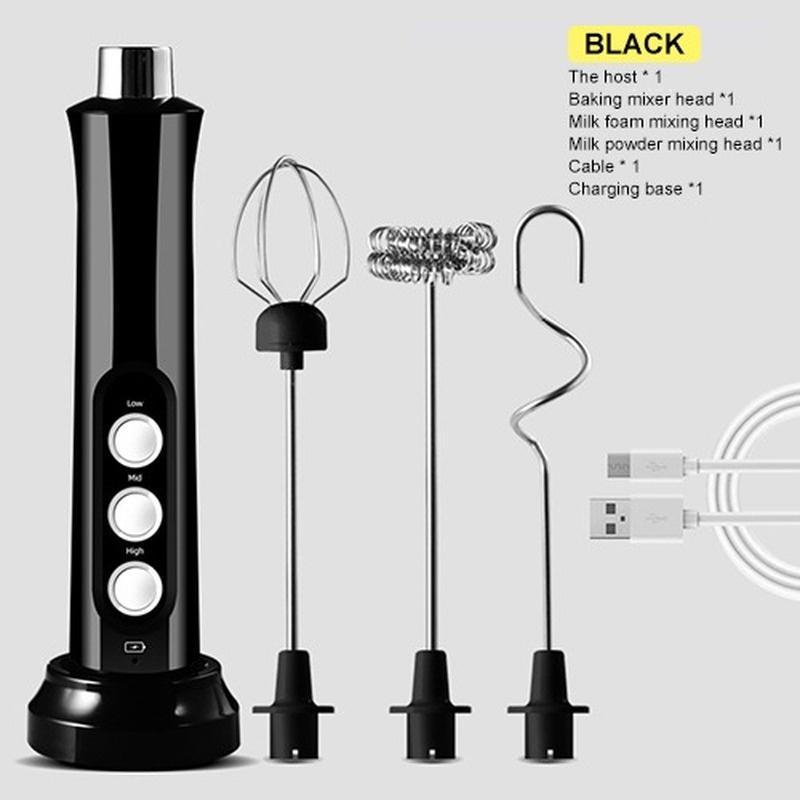 Вспениватель молока/ручной миксер/капучинатор Milk Frother 3в1 Black - фото 2