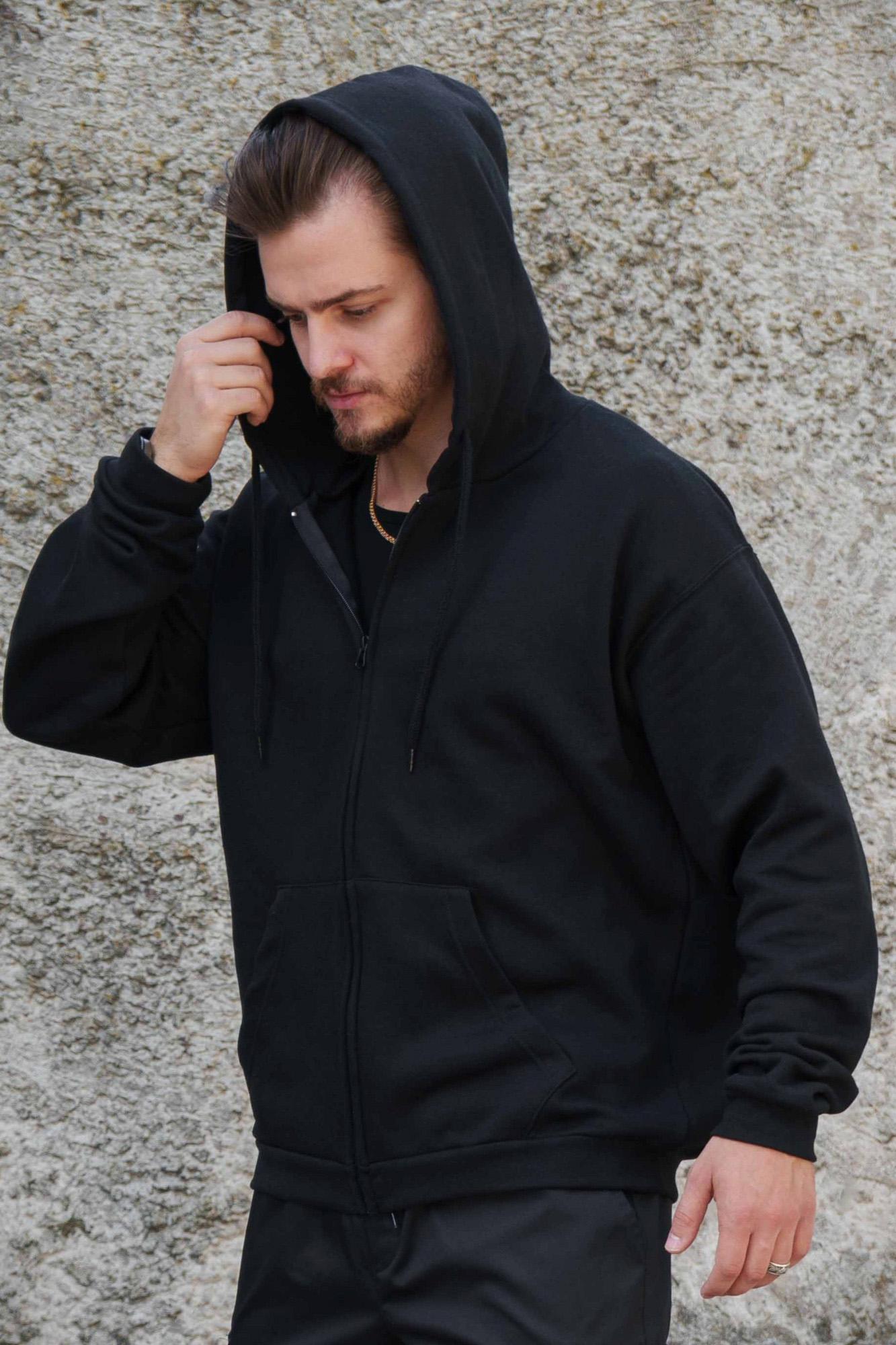 Худи-зип с принтом Without Calomity  Black S/M Black (S/M8055788) - фото 3