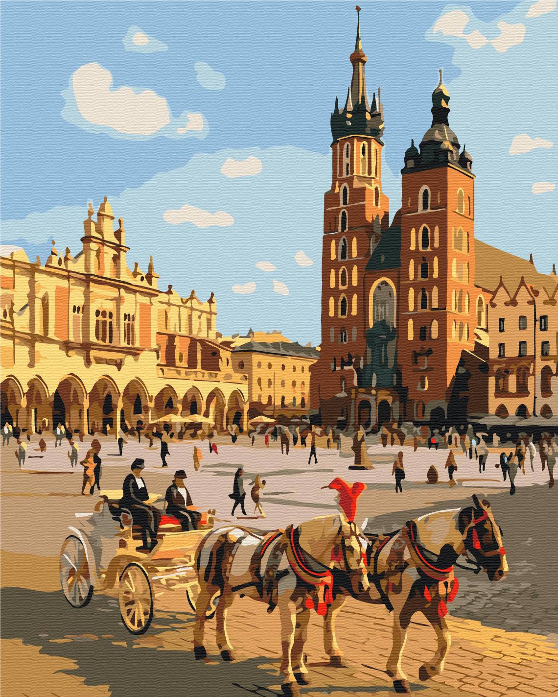 Картина по номерам Brushme Premium Возле Мариацкого костела 40x50 см (PBS54545)