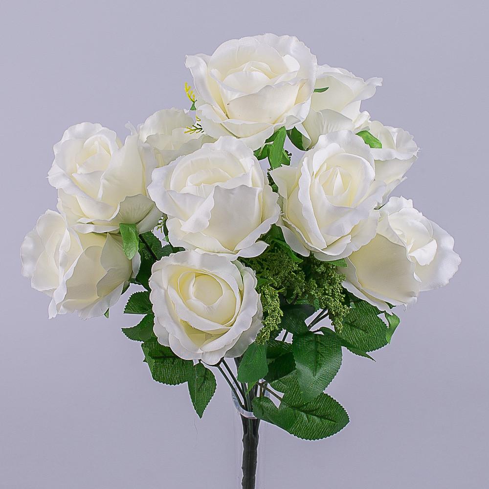 Искусственные цветы Букет роз вивальди Белый (2810)