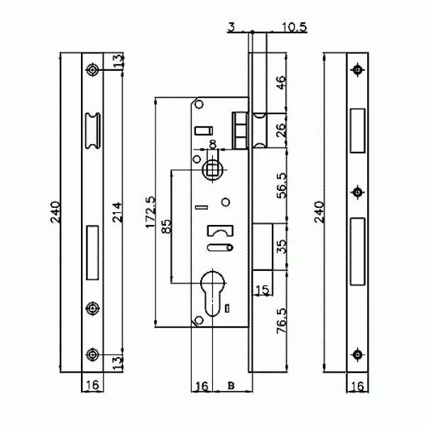 Замок 153 P В 35 мм (1-30136) - фото 2 Замок 153 P В 35 мм (1-30136) - фото 2