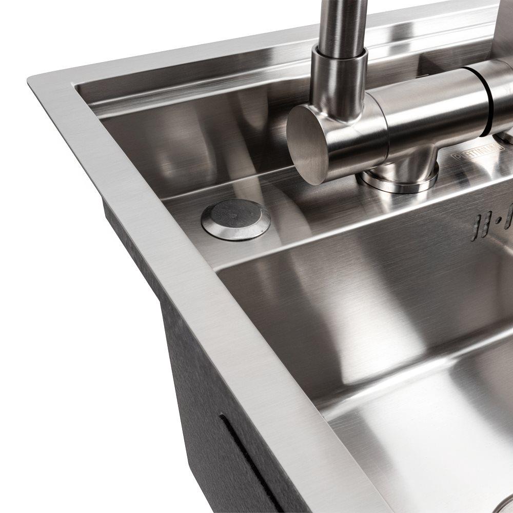 Мойка кухонная Platinum Handmade CM 40х50 скрытая нержавеющая сталь - фото 4 Мойка кухонная Platinum Handmade CM 40х50 скрытая нержавеющая сталь - фото 4