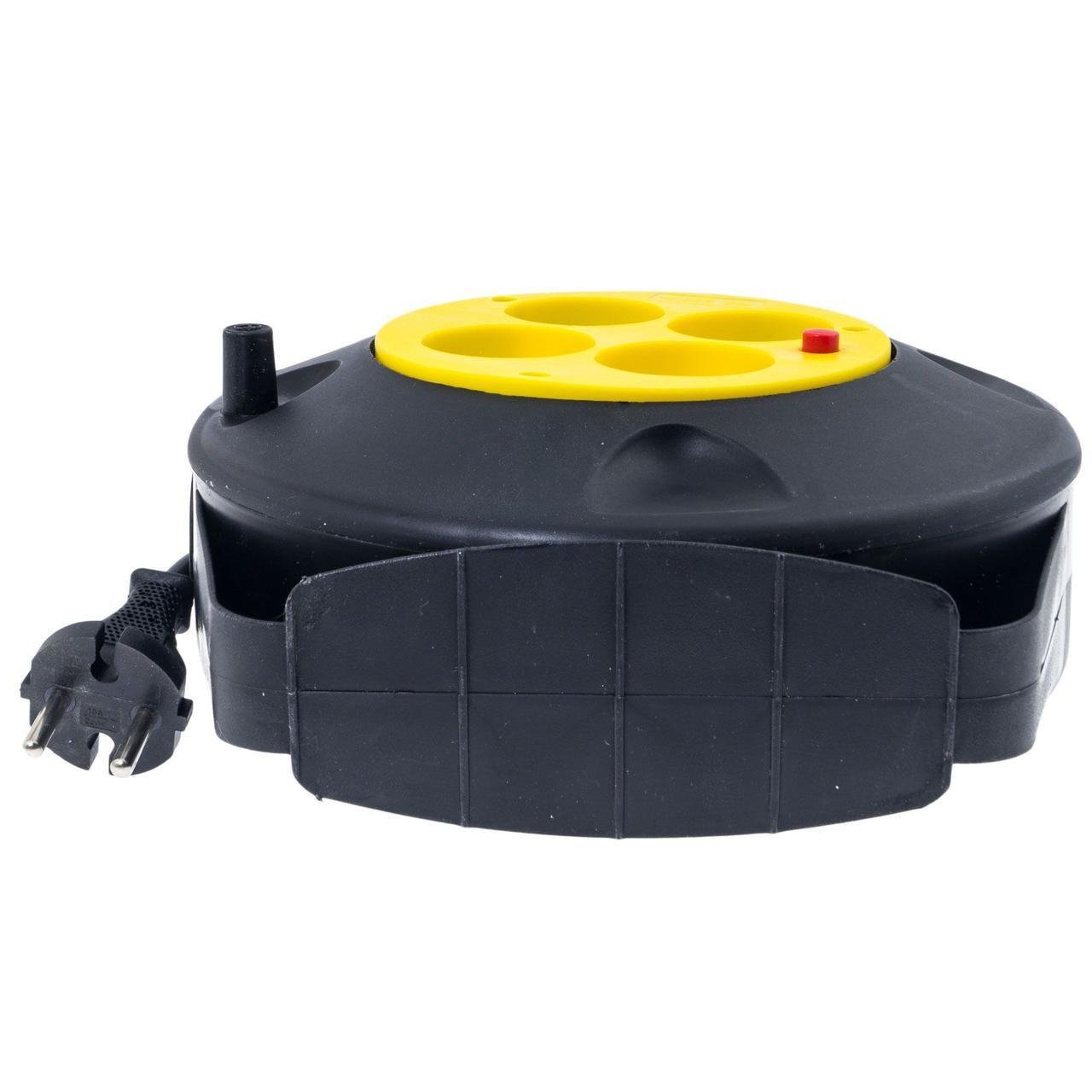 Удлинитель на катушке Quantum из термореле 4 розетки без заземления 10 м 2x1,0 10А 230 B 2500 Вт (удл10м) - фото 4